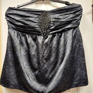 NWT Torrid Black Lace Print Charm Tube Top
